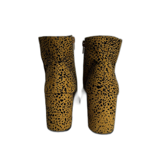 altar'd state Leopard Print Ankle Boots Womens Pointed Toe Block Heel Size 9 - Picture 7 of 11